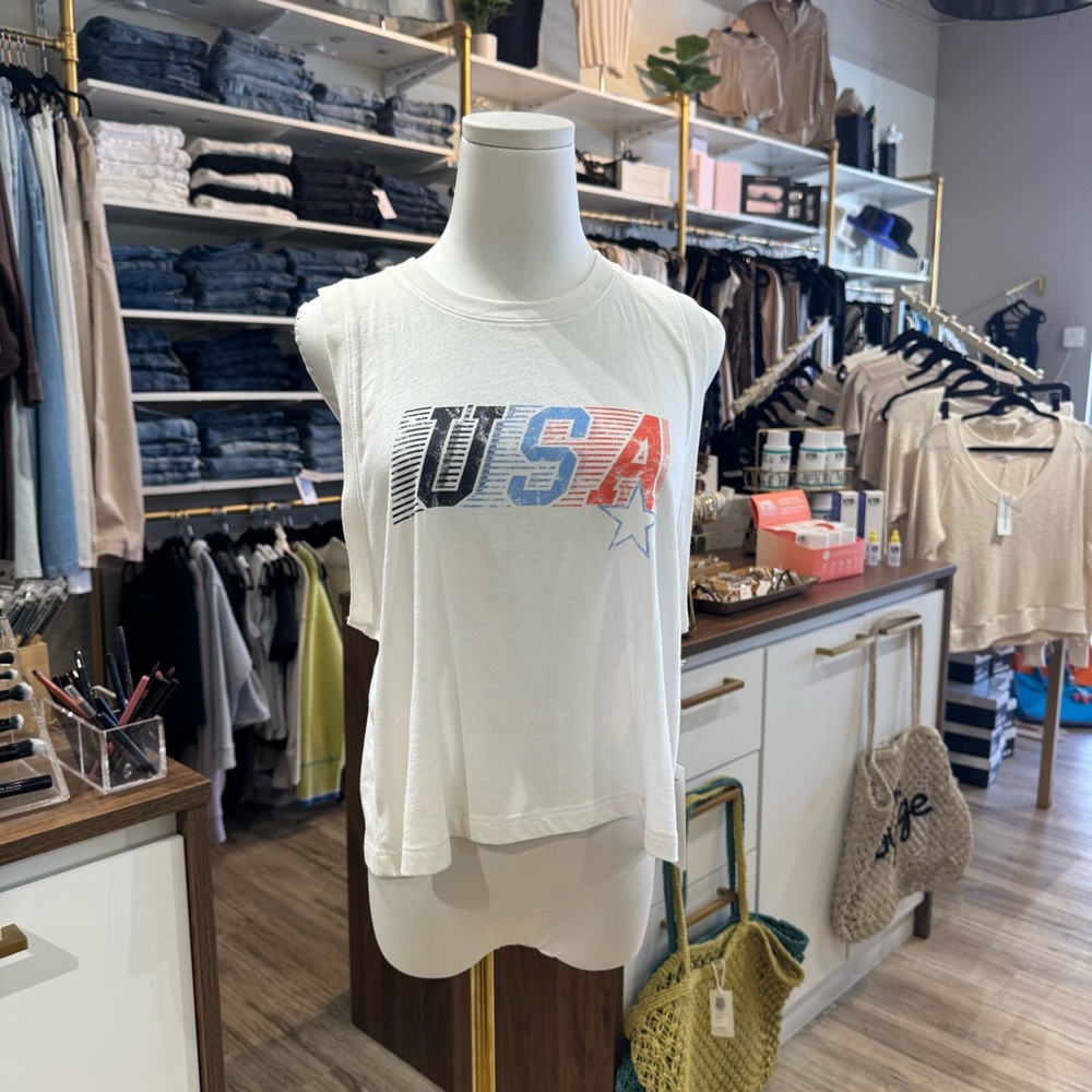 Z Supply Active White Tank Top